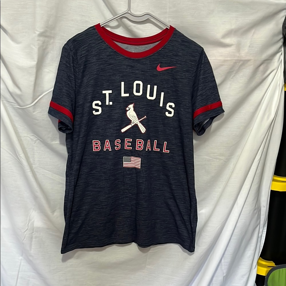 Nike Navy and Red St. Louis Baseball Tee